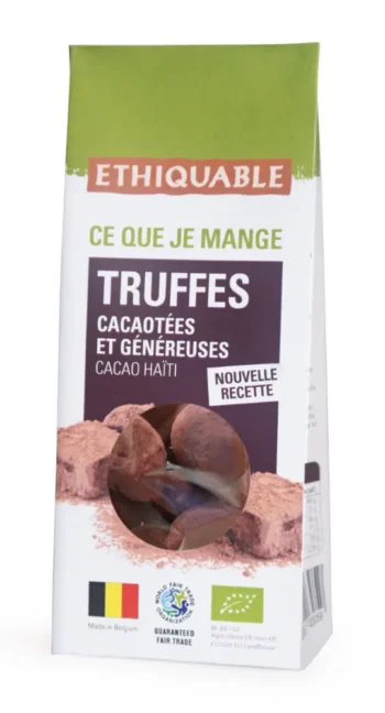 Truffes belges au chocolat noir bio et équitable