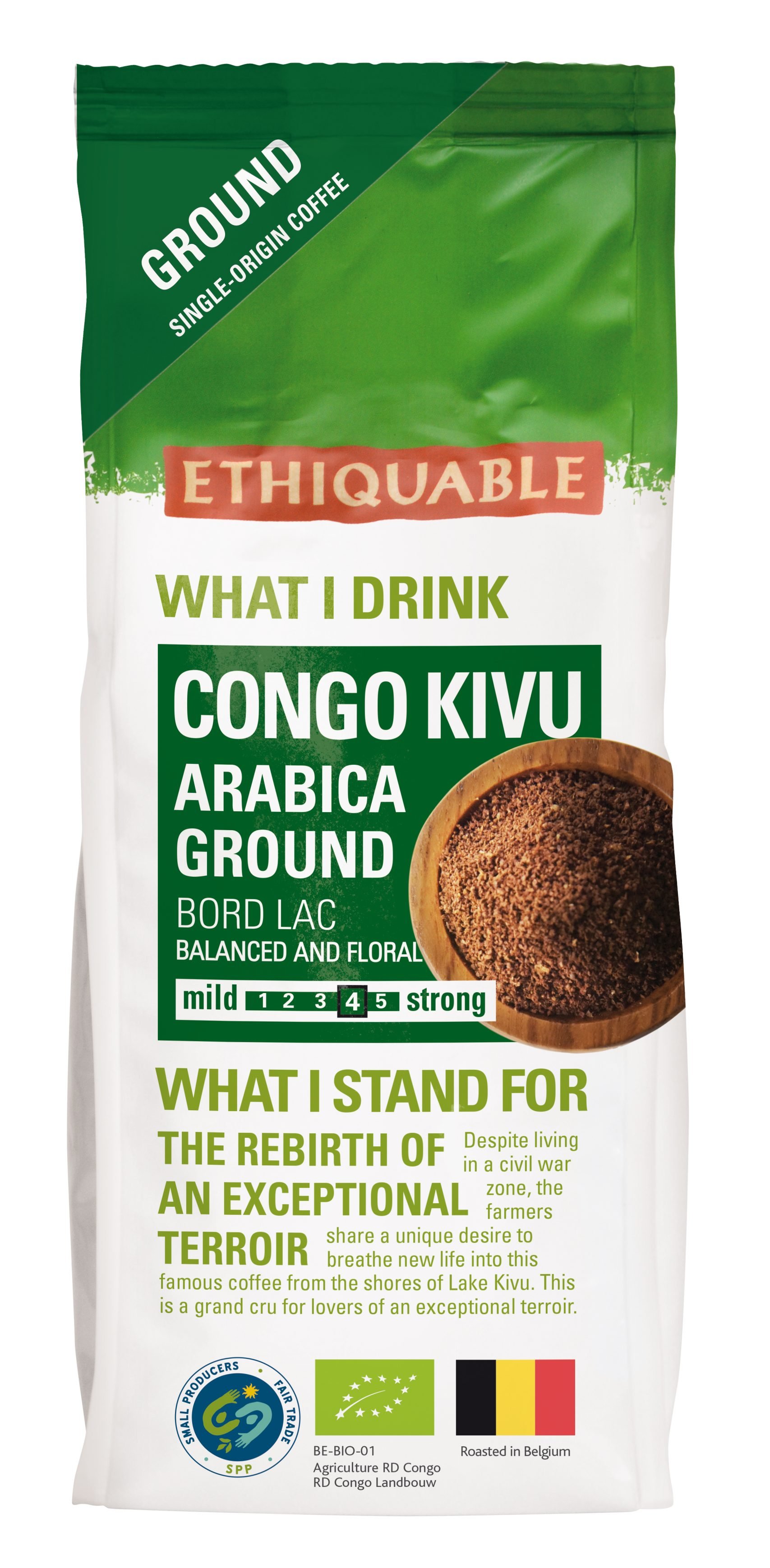 Les Cafés Dagobert -- Congo kivu 100% arabica, bio et équitable - moulu - 1 Kg main image 0