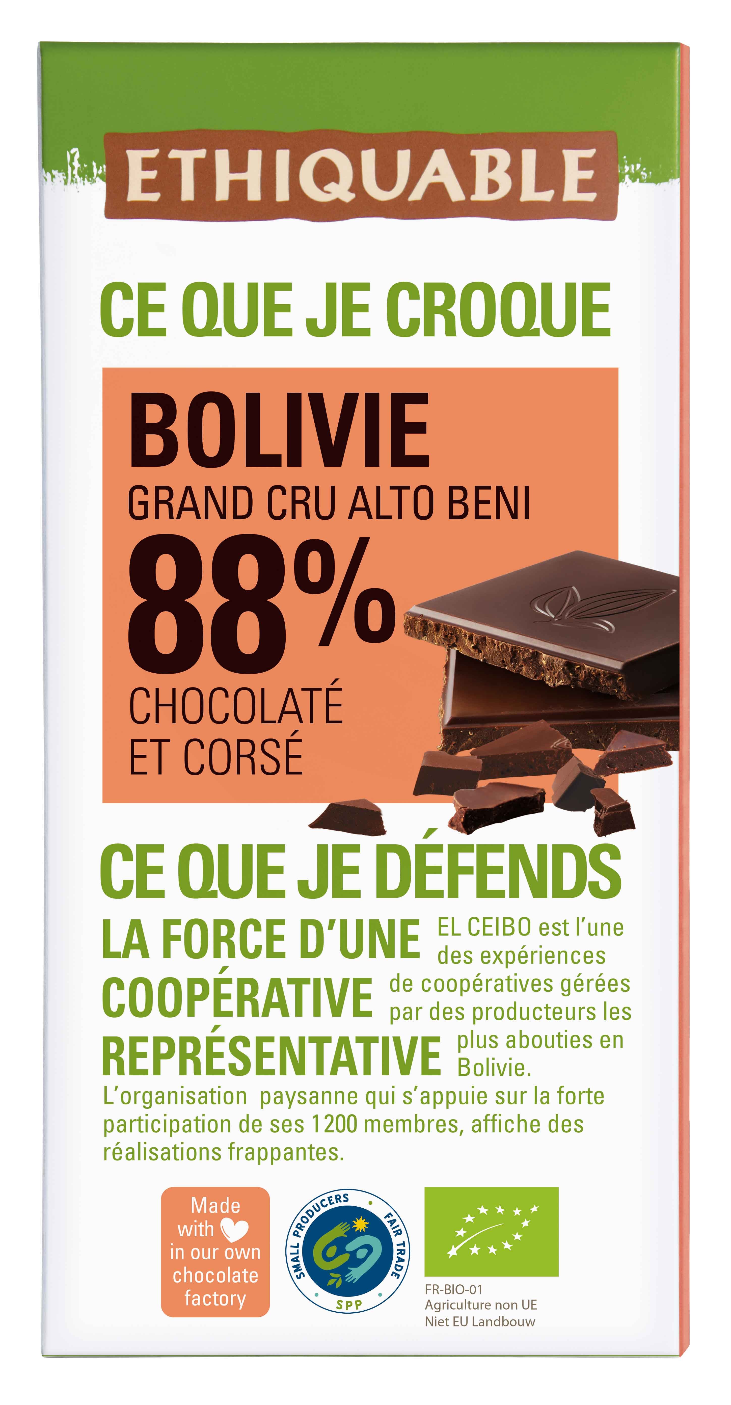 Chocolat noir 88% Bolivie