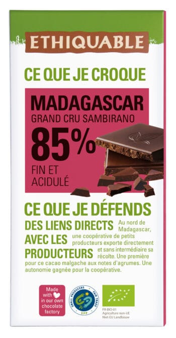 Chocolat noir 85% Madagascar Grand Cru Sambirano