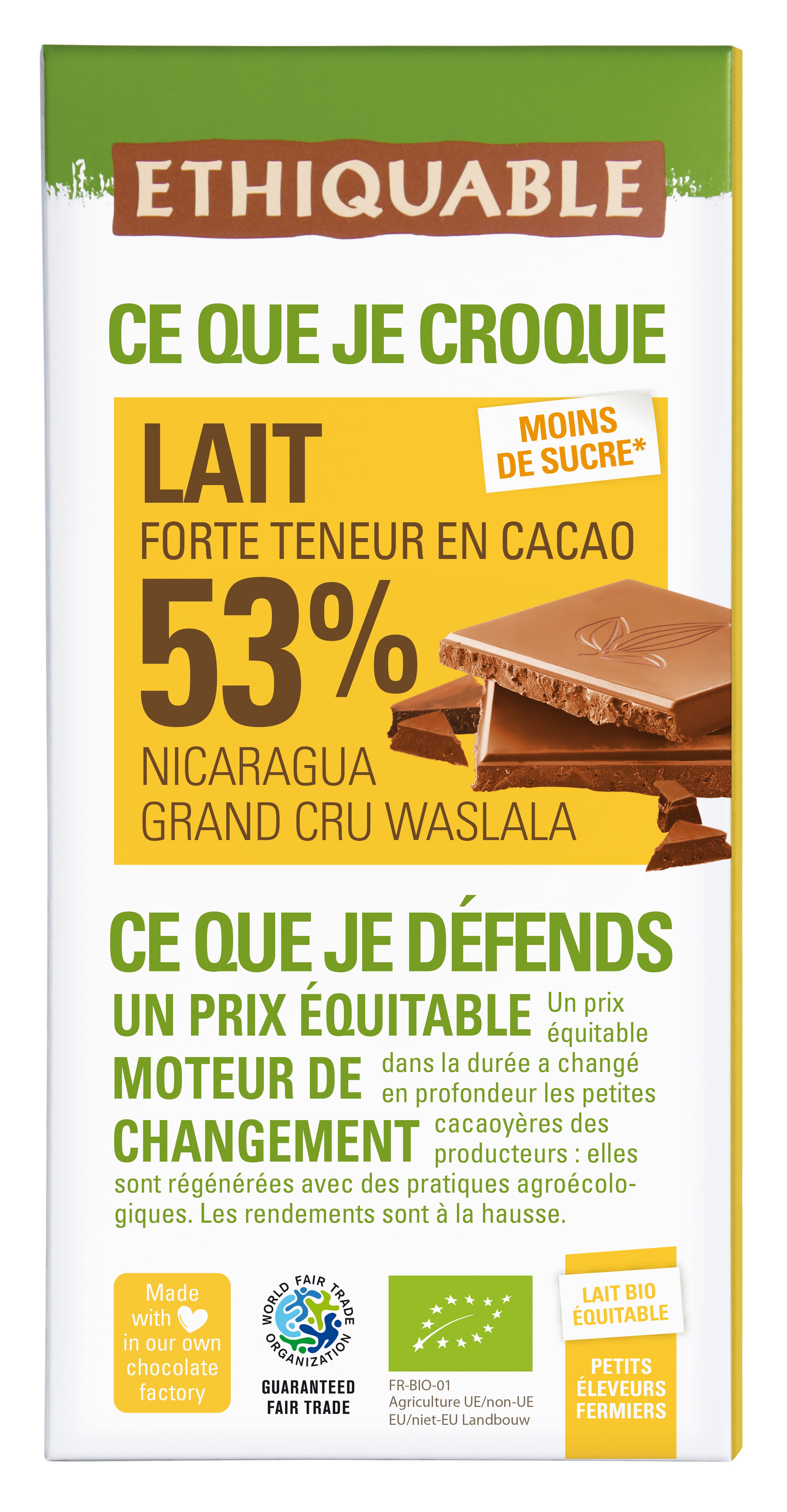 Chocolat au lait 53% Nicaragua