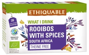 Rooibos d'Afrique du Sud aux épices. Boîte de 20 sachets
