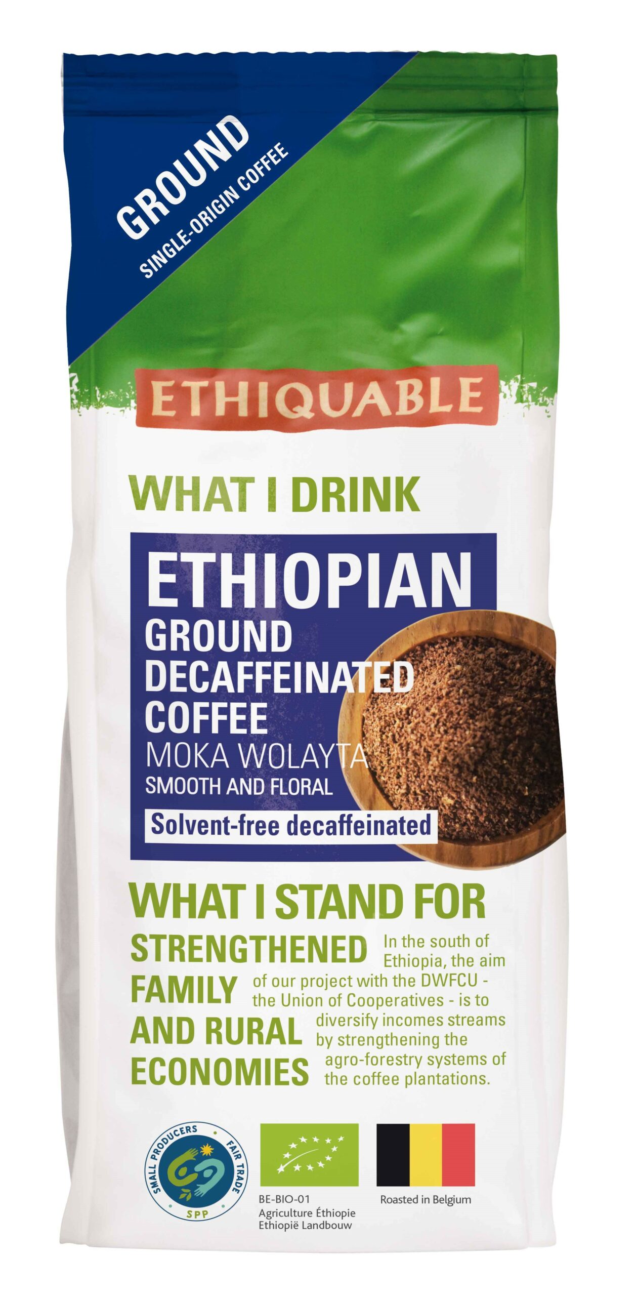 Café moulu décaféiné ethiopie