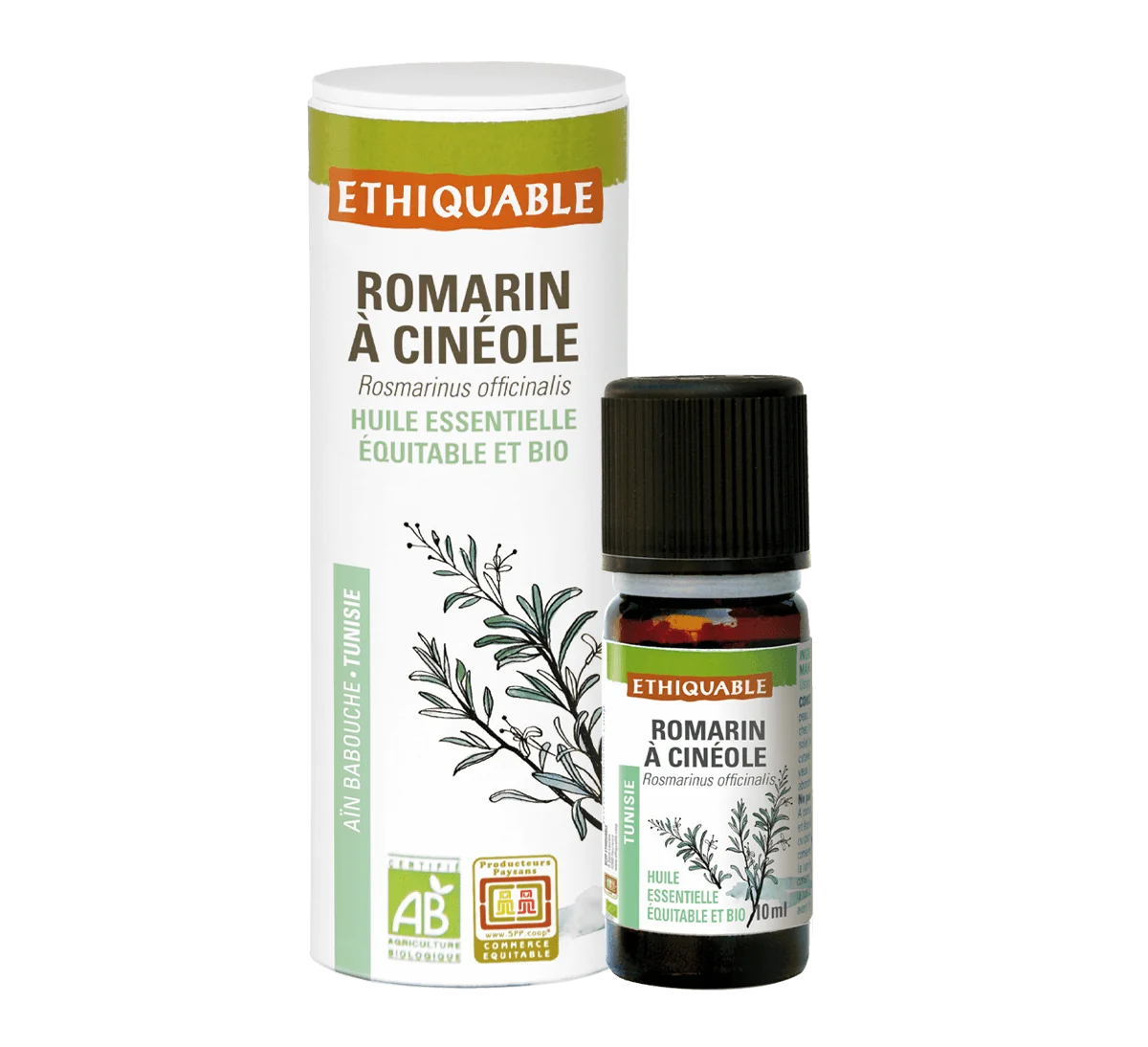 Huile Essentielle Romarin à Cinéole BIO - Pack De 2 Inhalateurs, Boost Mémoire, 30ml