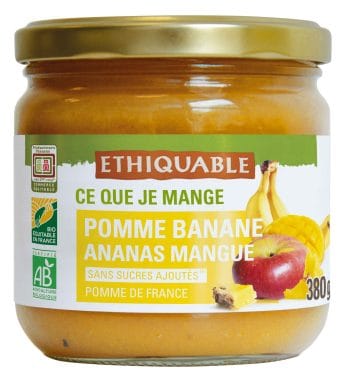 Purée Pomme Mangue Banane Ananas