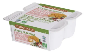 4 petits pots de purée pomme mangue litchi