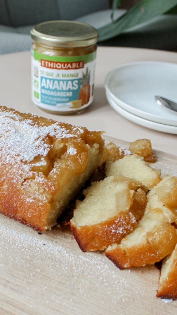 Cake renversé à l'ananas bio de Madagascar