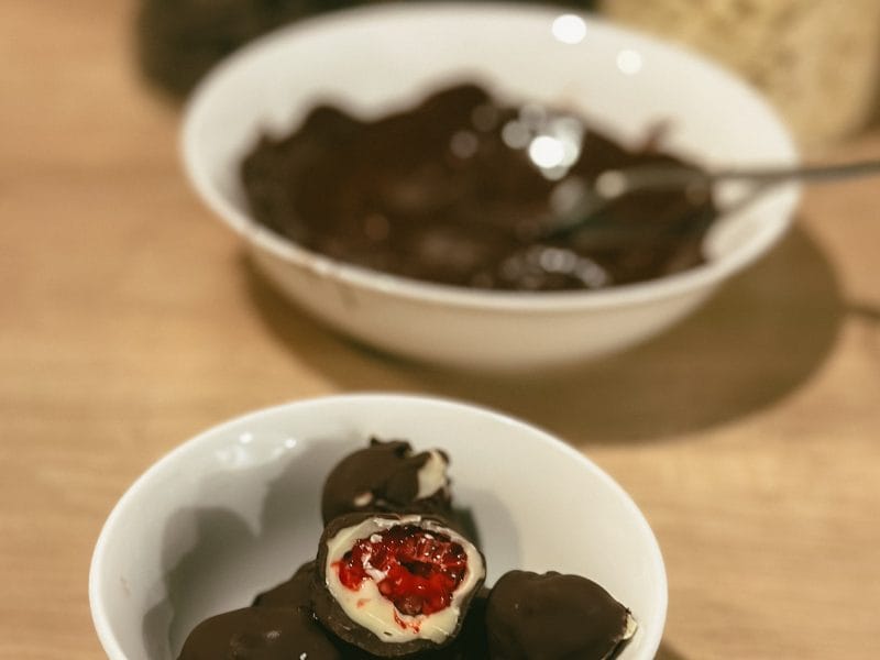 framboises enrobées