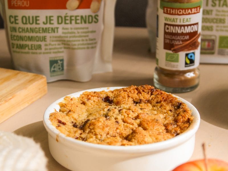 Crumble pomme canelle
