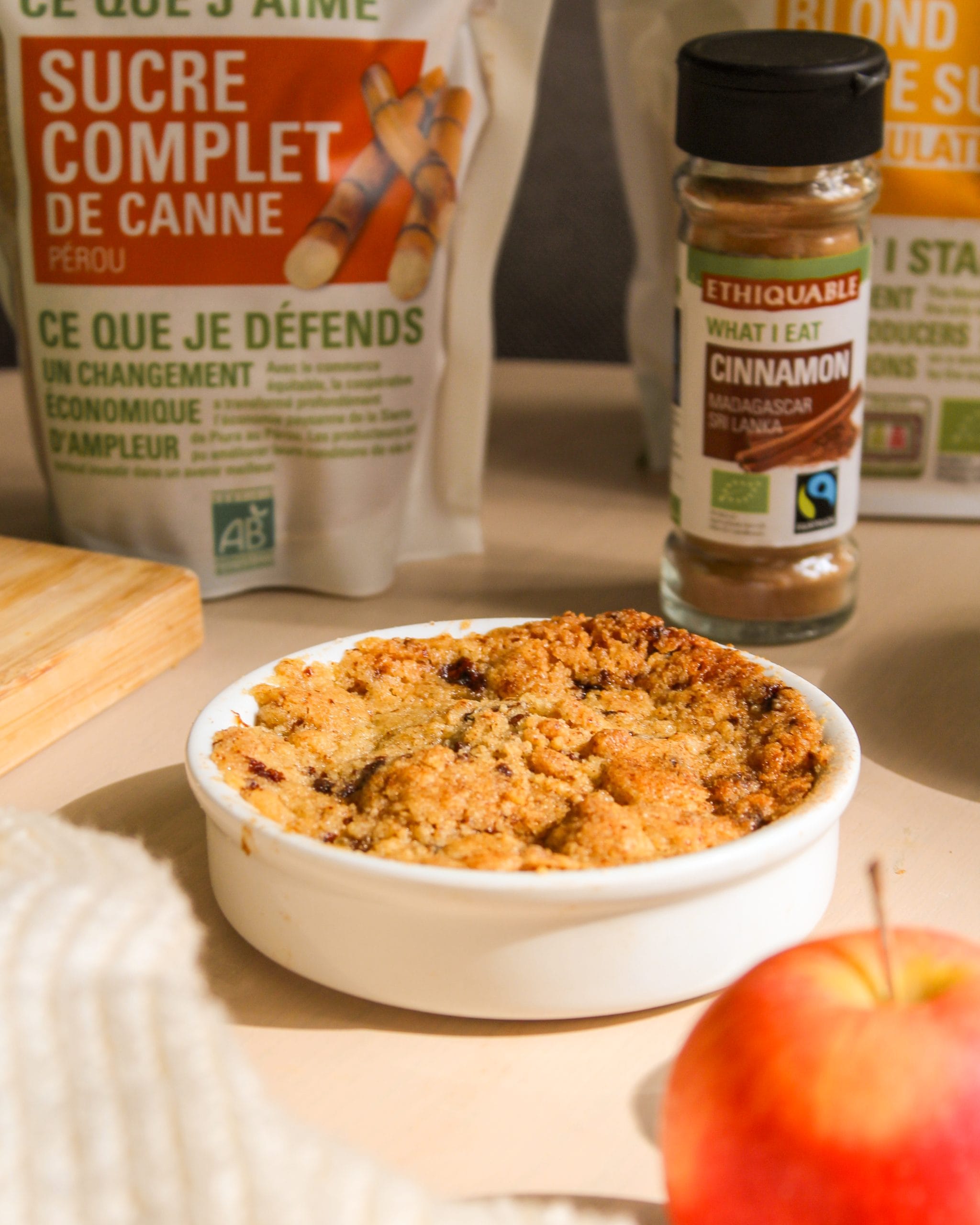 Crumble pomme-cannelle