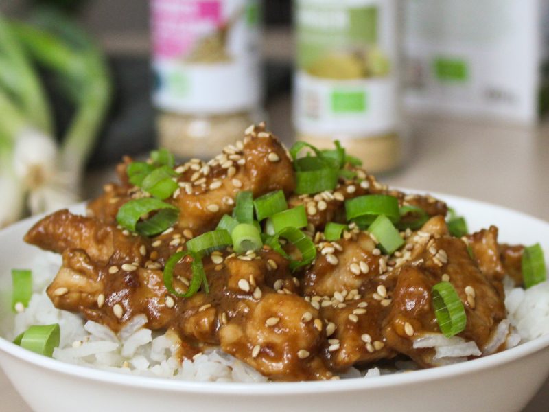 Poulet cacahuète sésame