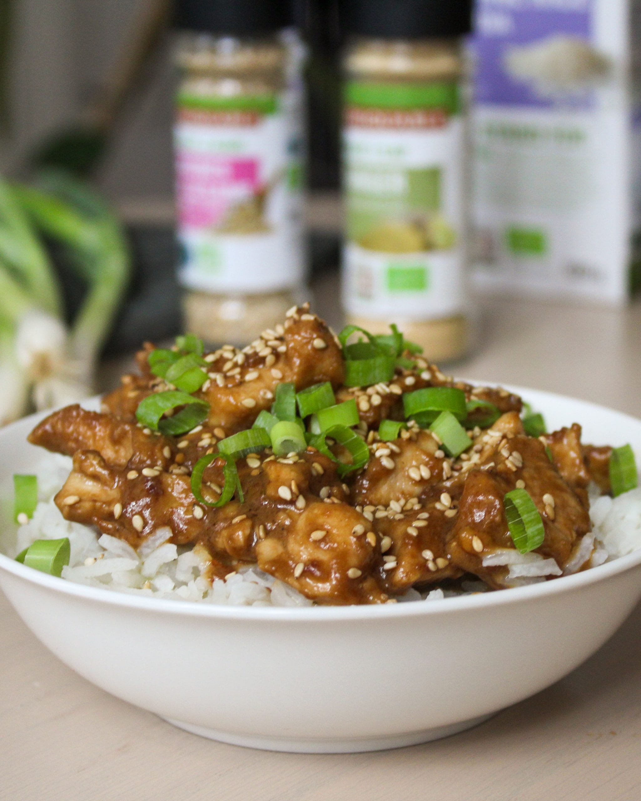 Poulet cacahuète sésame