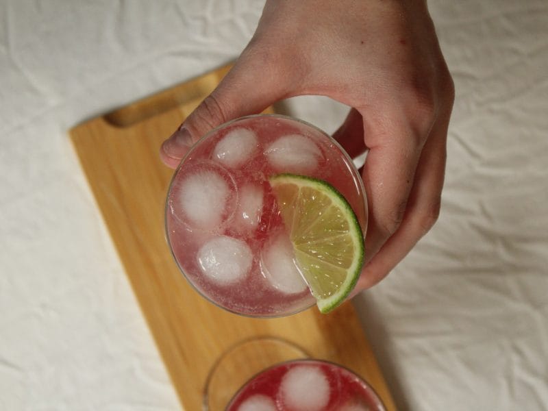 mocktail litchi cranberry