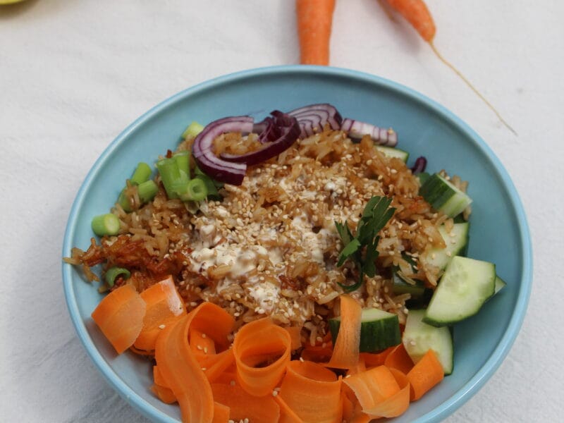 cripsy rice salad riz au jasmin