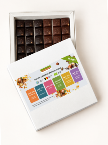 Coffret de 6 barres de chocolat
